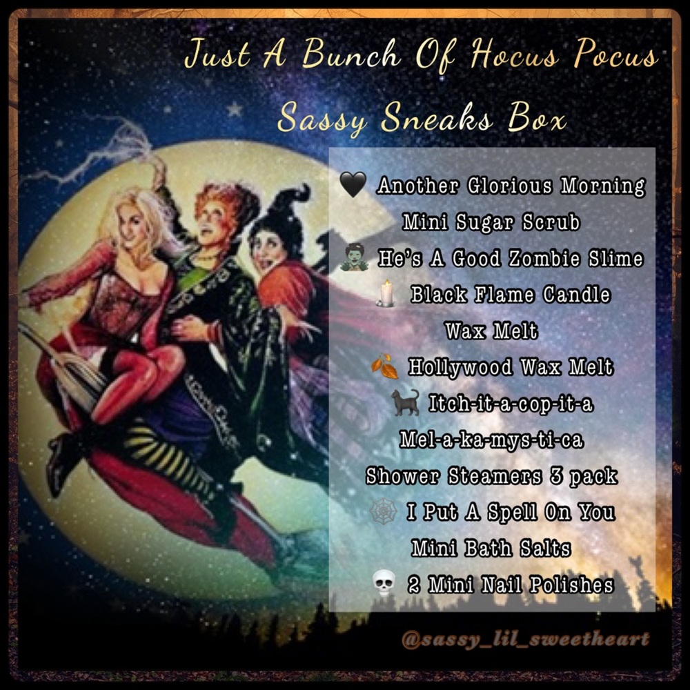 Just A Bunch Of Hocus Pocus Sassy Sneaks Self Care Box